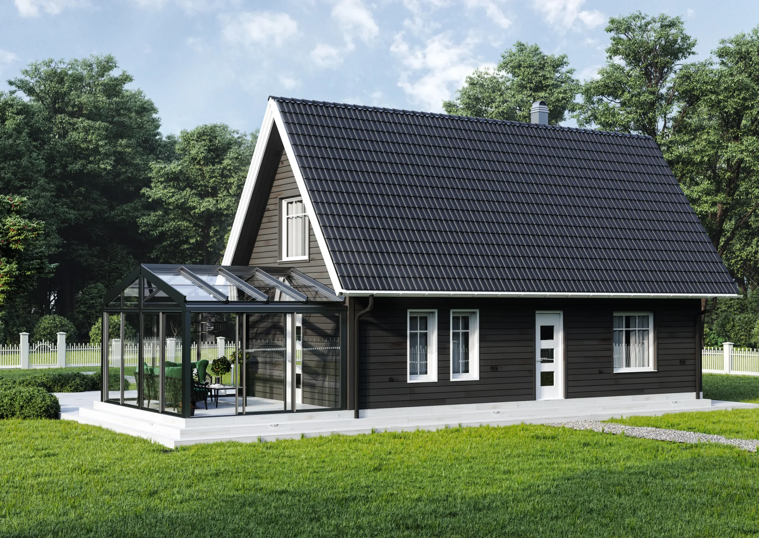 Aluminium Sadeltag Uisoleret