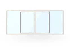 WG 100 Slimline 4-delt Facadeparti